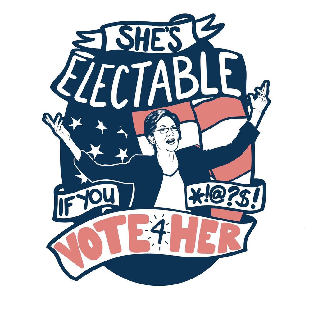 laurirose's tweet photo. โThis shirt ๐ Get It. Now: https://t.co/rL9WJvYQnZ #WarrenTime โ
Yes ๐ฏ Of course sheโs electable โ if we f*cking vote for her.
#PresidentWarren
#Vote ๐บ๐ธ Itโs what real patriots do. https://t.co/4EXZMI39L0