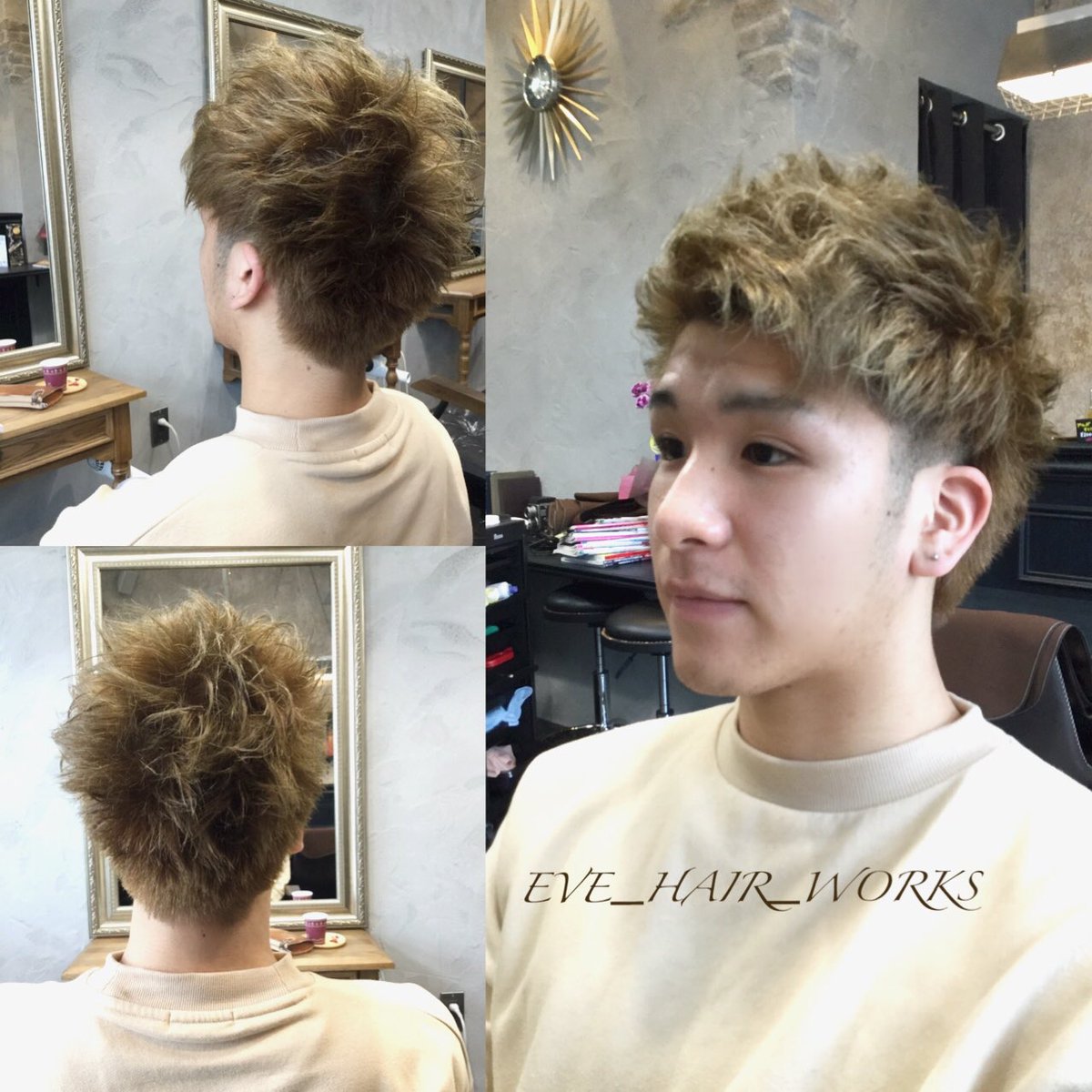 Eve Hair Works V Twitter メンズカラー ハイトーンカラーでアッシュベージュ いつもご来店ありがとうございます ブリーチ ダブルカラー ツーブロック アップバング アシンメトリー イケメン 卒業おめでとうざいます 京都 舞鶴 美容室