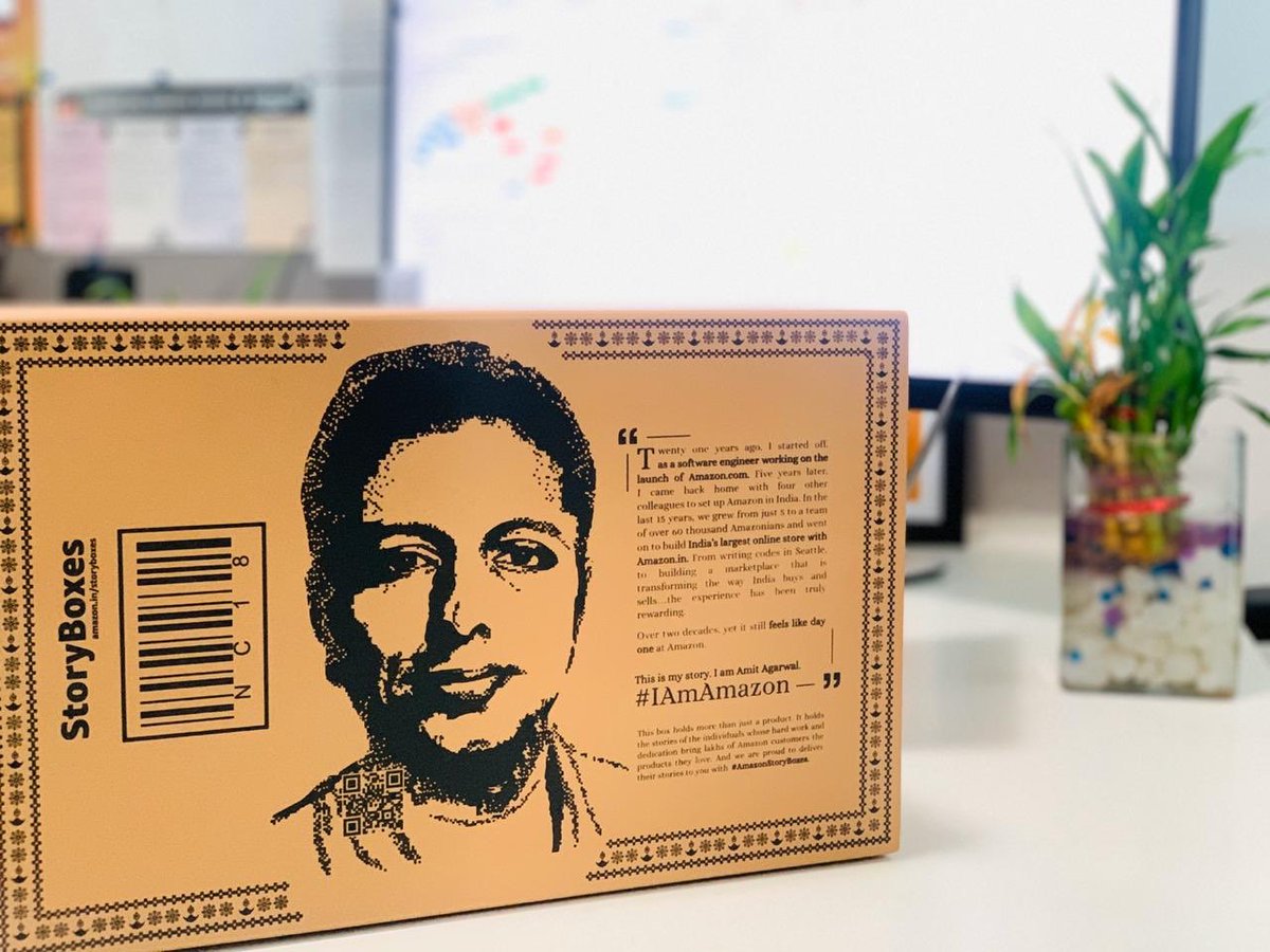 AmitAgarwal's tweet photo. Completed 21 yrs at Amazon today, still feels like Day 1. My team gifted me my own Story box 📦
Very lucky to work with one of the best teams, innovating &amp; impacting everyday lives. Promises to be a once-in-a-lifetime opportunity to unleash India's potential in the 21st century! https://t.co/7jU4zTdbFC