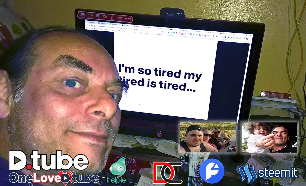 Dethtripper's tweet photo. @DTube_Official 
https://t.co/5s8S2R8d14
I'm So #Tired My #Tired is #Tired... Have You Ever Been So Tired You Fall #Asleep on the #Phone? I have...
@DTube_Official @DtubeDaily @dtubenetwork #tired #exhausted #sleepy #SleepMeister #SLEEP2020 #warnout #burnedout https://t.co/HeT5qWl7S0