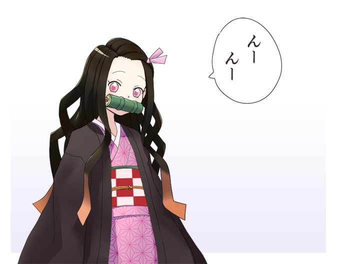 とりちーさんがTwitterに投稿した竈門禰豆子(鬼滅の刃)のイラスト。