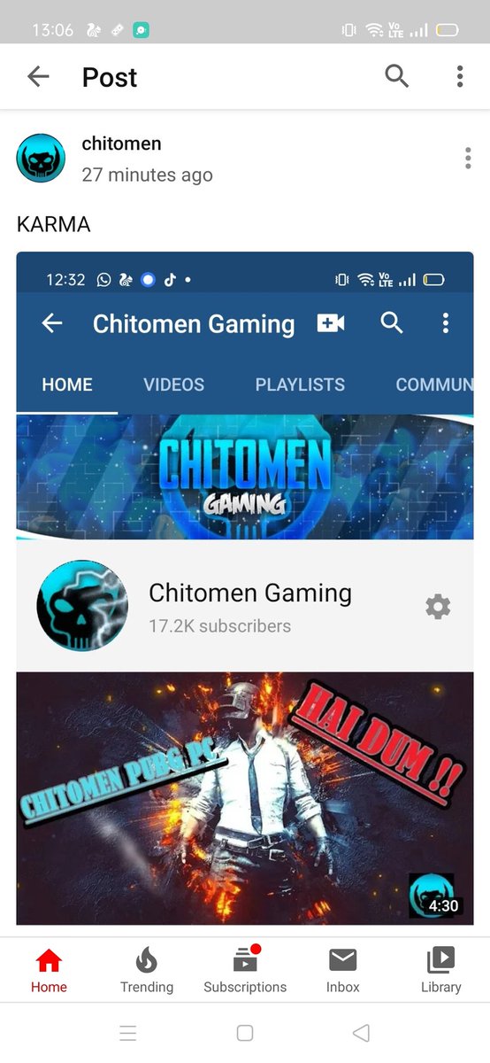 Chitomen1's tweet photo. Finally , Thanks Youtube!
@YouTubeIndia @YouTube @TeamYouTube @YouTubeGaming https://t.co/LMgozXVK0Q