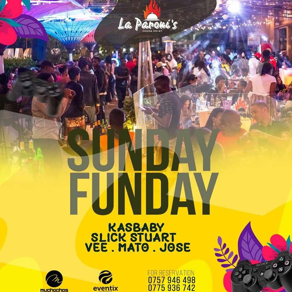StuartAndRoja's tweet photo. Join @djSlickStuart tonight at @LaParonisUg for the #SundayFunDay https://t.co/yZPycmhysR