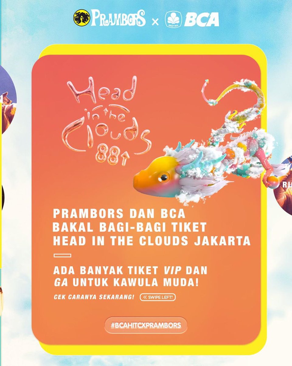 Prambors's tweet photo. #HitsOfTheDay nya #DGITM ada 3 lagu dari @88rising! Btw, ada hadiah TIKET VVIP HEADS IN THE CLOUDS utk lo! Liat flyer nya ya~
Ada lagu @richbrian ft #ChungGa #TheseNight
#Niki - #LalaLostYou
#Joji - #RUN
Tweet/ telfon ke 021 72800437! @goodlifebca
#BCAHITCxPRAMBORS #BCAXHITC https://t.co/hlcF3E1YAz