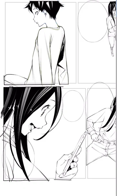 ばりばり原稿を描いていますぞ。 