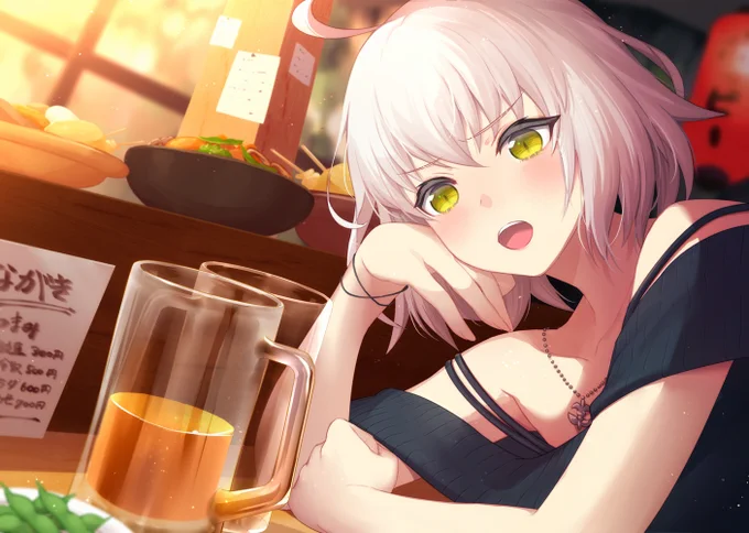 ほろ酔いジャンヌオルタと居酒屋デート
🍺 #FGO 