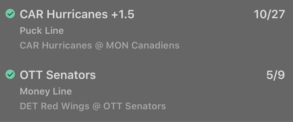 nhl_top's tweet image. A great night for us last night as both bets posted came in and made it a 4/4 night for us 🚨🏒🥅 #NHL #winning