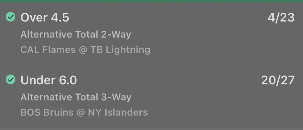 nhl_top's tweet image. A great night for us last night as both bets posted came in and made it a 4/4 night for us 🚨🏒🥅 #NHL #winning
