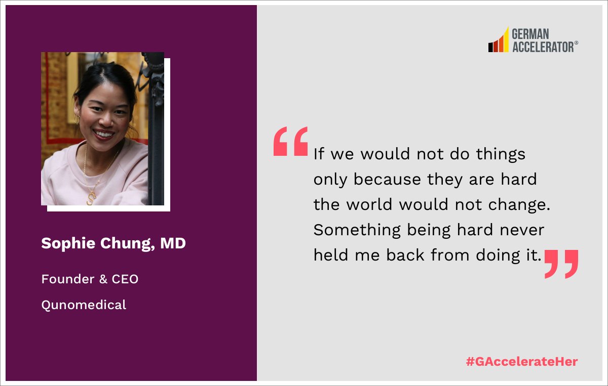 8️⃣ days until #IWD2020 on Mar 8! Time to kick off our month of #GAccelerateHer with Sophie Chung, Founder & CEO of @qunomedical and current participant in our NY program. Stay tuned for more insights and experiences from a range of inspiring #WomenInBusiness! #GoFarGrowFast