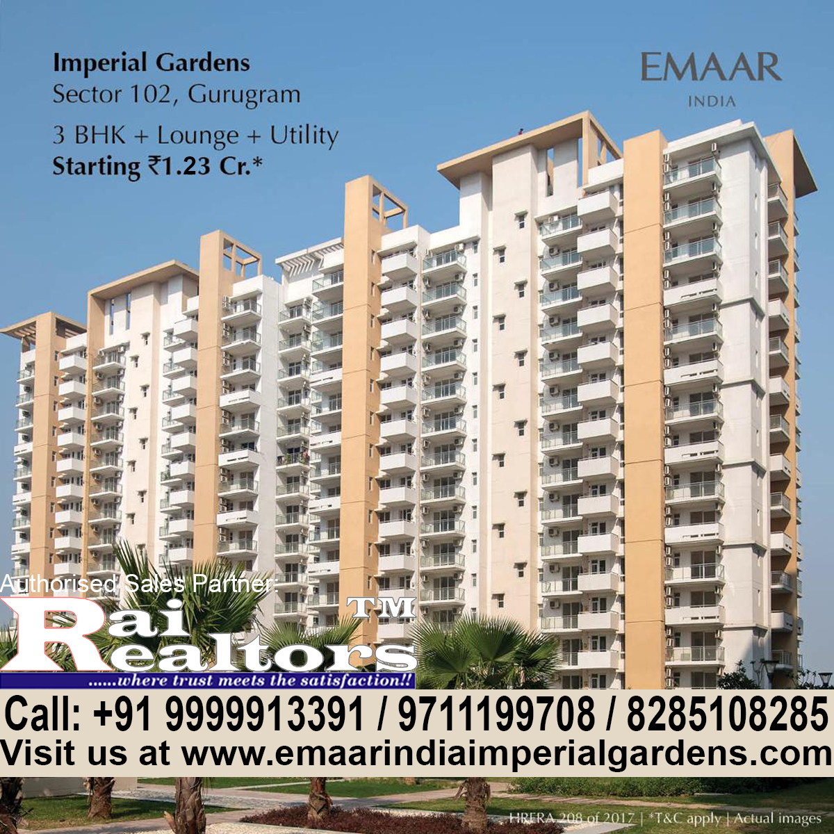 rairealtors's tweet photo. Buy your #DreamHome at #ImperialGardens #DwarkaExpresswayHomes #DwarkaExpresswayProperties All #3BHKHomes Starting INR 1.23Cr #AllInclusive. #ReadytoLiveHomes #ReadytoMoveHomes #FinalRelease in  #EmaarImperialGardens #Sector102 #DwarkaExpressway #Gurgaon >>https://t.co/Xa1gTtBbho https://t.co/AgL17ZDvGN