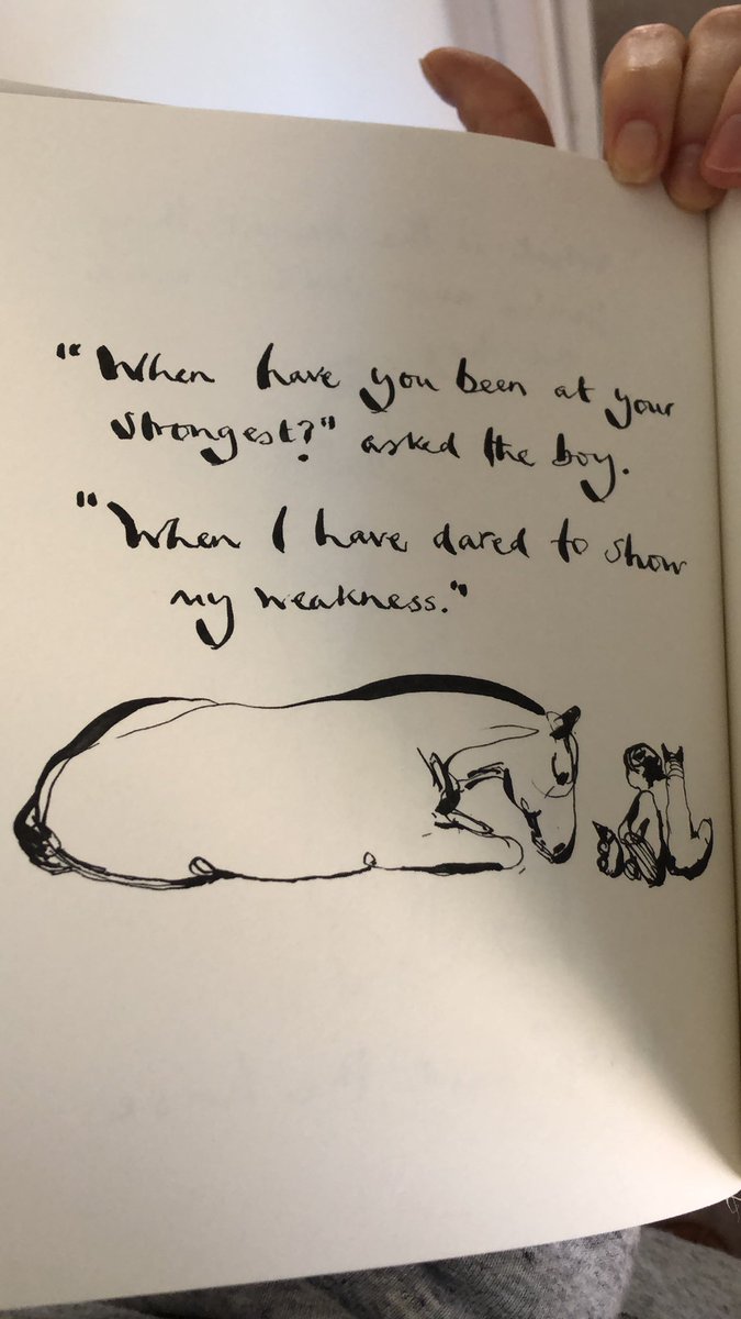 gemmahbrown's tweet photo. Simply love this! Picked out at random, each page has inspiration and is always relevant to how I’m feeling! #SundayThoughts @charliemackesy #weaknessisstrength https://t.co/dC8PBnkyTh