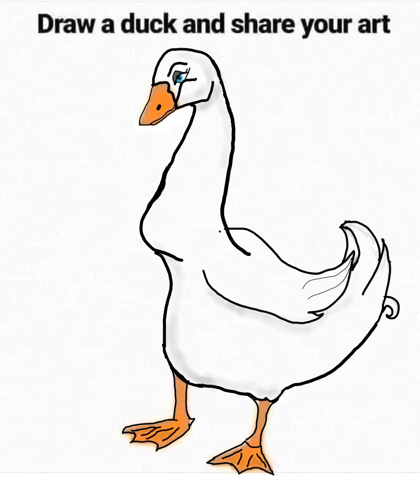 Celestial_Ashes's tweet photo. This was a fun excercise! First time playing with MS Paint in ages. #drawaduck https://t.co/Dq8Uu0eRKf