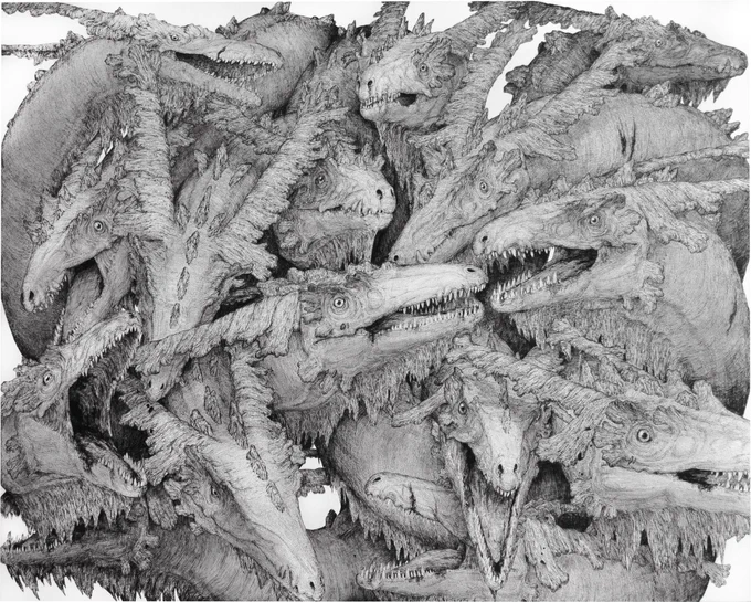 #自分の思い入れのある作品を4枚貼る
高校、高校、大学、院
画像があれば、中学の時のとち狂ったドラゴンの絵が思い入れあるんだけどね。自分の道に大きく作用した絵だった。今思うと画風というかスタンスというか、変わってなさすぎて清々しいな。 