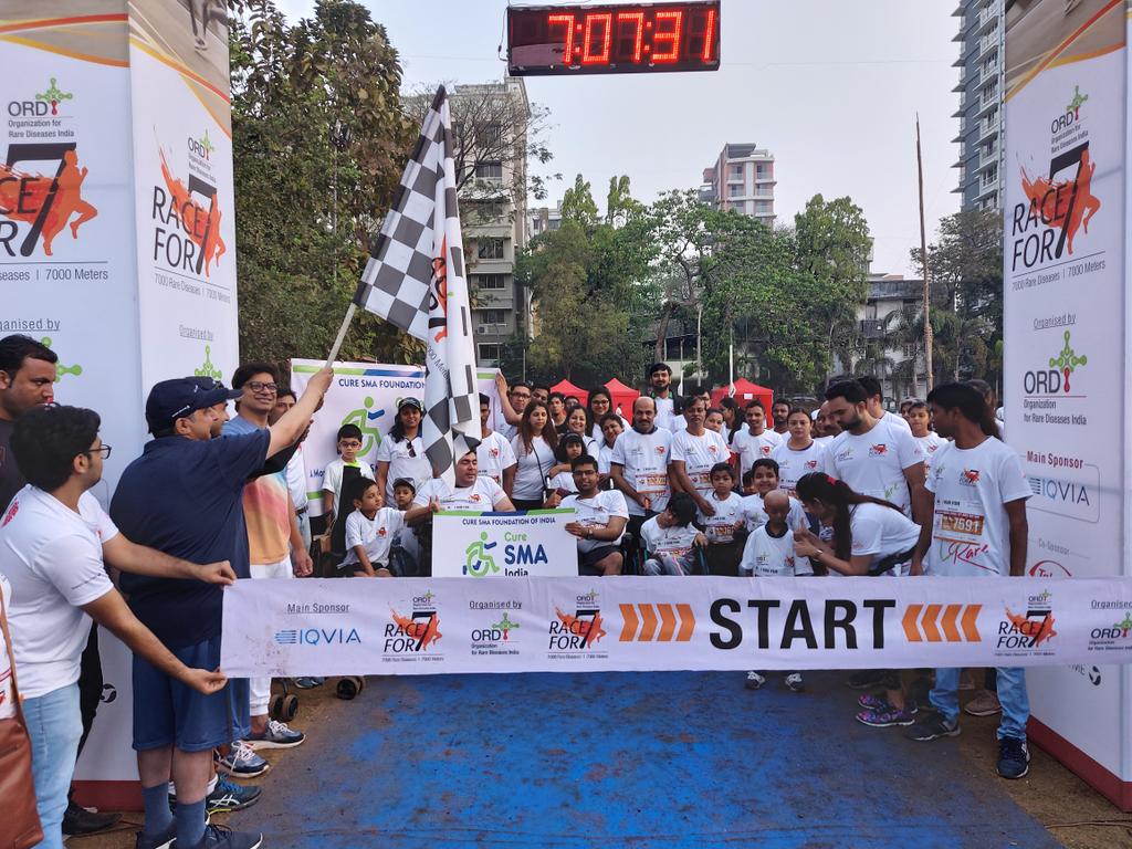 Solidarity and support from @singer_shaan and #Mumbai for #RareDisease #racefor7 great effort @ORDIndia @curesmaindia