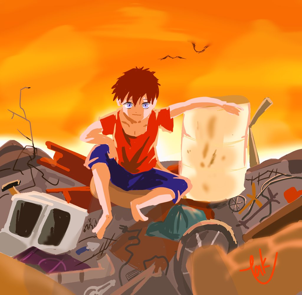 ゴミ山大将 絵描きさんとつながりたい イラスト好きと繋がりたい イラス たく庵 のイラスト