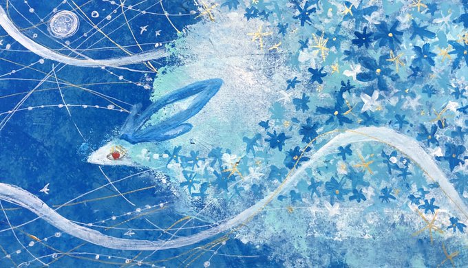 「acrylic paint (medium) blue theme」 illustration images(Latest)｜2pages