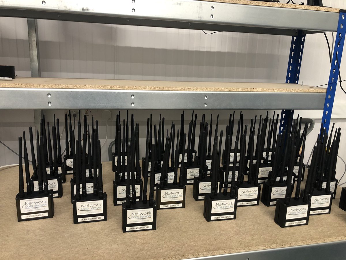 NDSLTD1's tweet photo. These 4G routers will be in action at Wembley stadium today for the cup final!

36 x 4G routers all setup with roaming SIM cards were upgraded and reconfigured this week in the office! They have been deployed all around Wembley stadium on bars ready to take card payments today! https://t.co/JvkIMFukwO