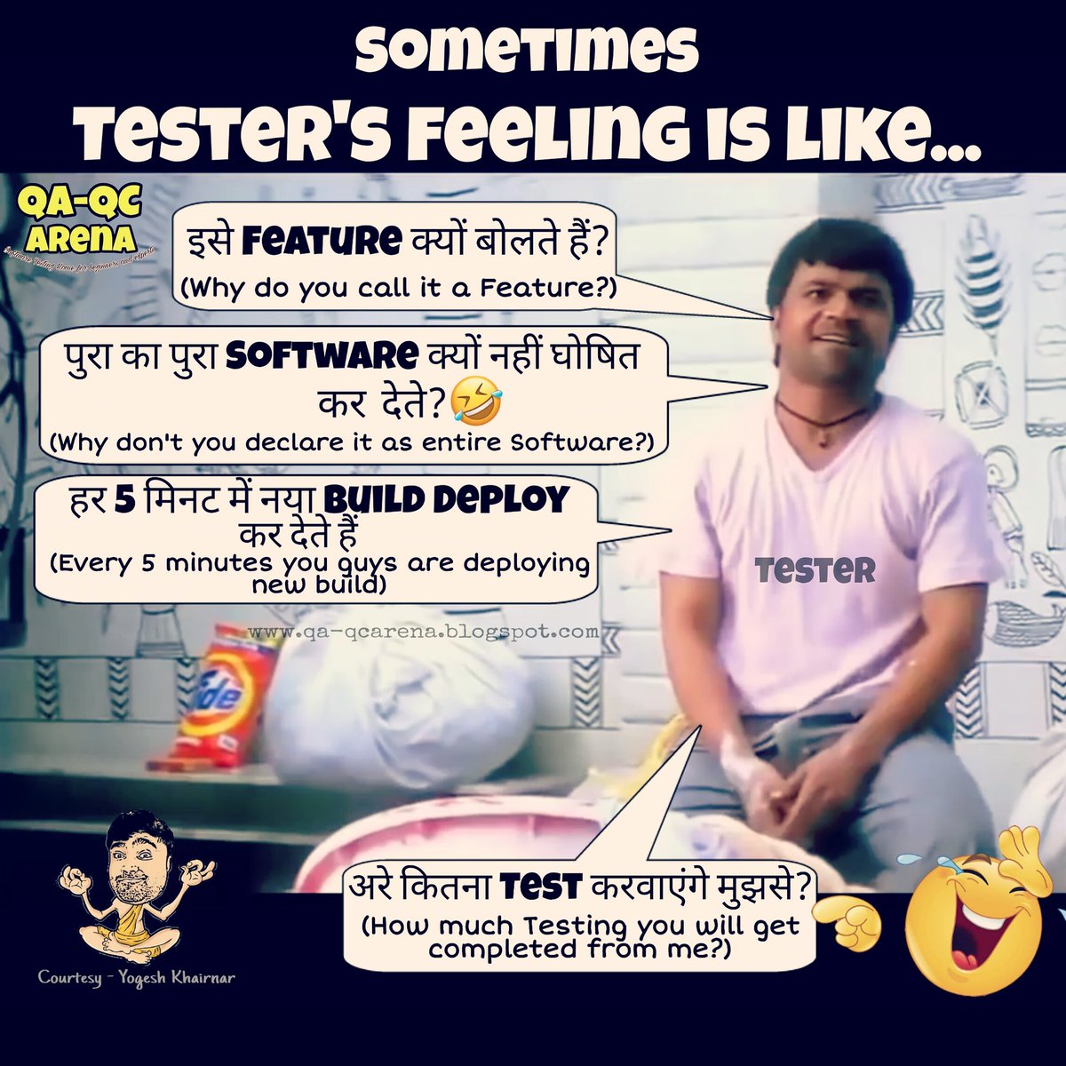QAQCArena's tweet photo. Agree? π
Don't forget to tag your favorite #Tester π
#SoftwareTesting #Testing #Checking #Automation #QA #QC #Quality #Bug #Defect #Build #Feature #Software #Memes #TestingStory #TestingStory #DeveloperTesterMemes #SoftwareTestingMemes #QAQCArena
https://t.co/pNaYGx8qma https://t.co/7J25MZXNj2