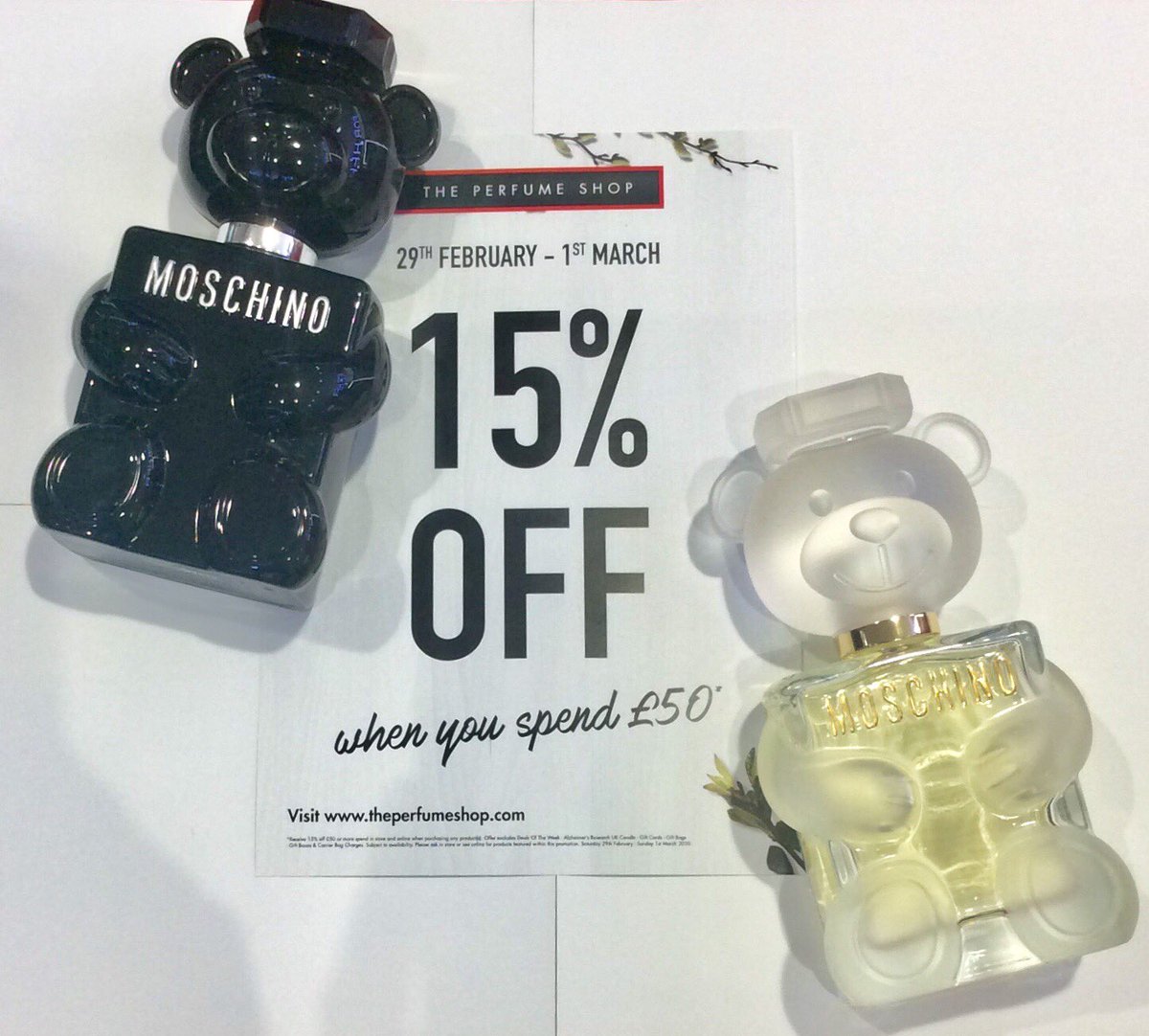 Grandcentral325's tweet photo. 🚨 15% off £50 spend!!! 🚨 
Spectacular weekend offer just extended. Available in store and online...Just in time for Mother’s Day! 💐💜 Offer ends 1st March #offer #perfumes #MothersDay #toyboy #Toy2 https://t.co/Fh2Q8QJASn