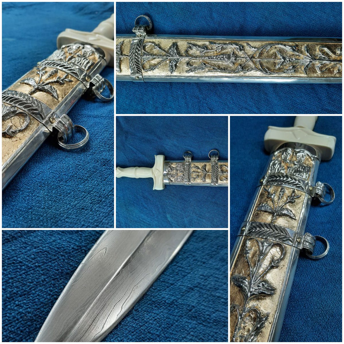 Praefectvs_Prae's tweet photo. the new parazonium for the next Praetorian officer is ready. made of real silver, blade made of Damascus steel, handle carved perfectly by dear Laura and plated with 24 carat gold.🌿🕊🌿🕊🌿🕊🌿🕊🌿🕊🌿

#FamiliaPoppaea #bestfamily #Rom #Roman #PraefectusPraetorio #praetorianer https://t.co/HEXJ9cm6lD