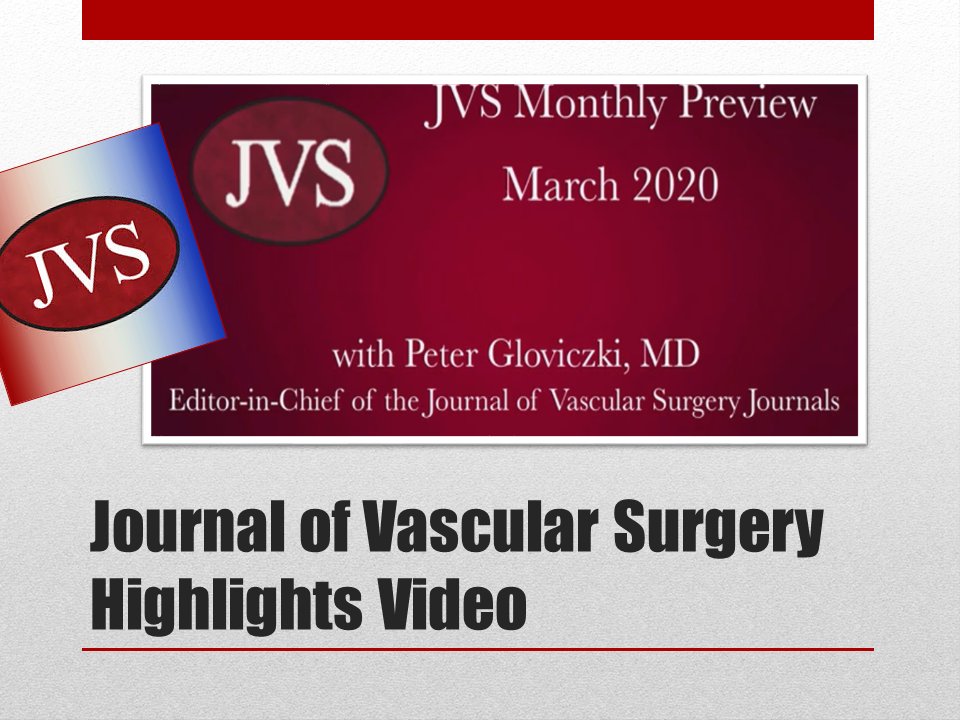 Please enjoy listening to Dr. Gloviczki, Editor-in-Chief of the Journals of Vascular Surgery Editor’s Choice Video March 2020 JVS youtu.be/sTXaplGqdOo bit.ly/2SUeS4n bit.ly/2OHdtgR bit.ly/2qivtos bit.ly/2qc2Qck bit.ly/2Y7UPSc