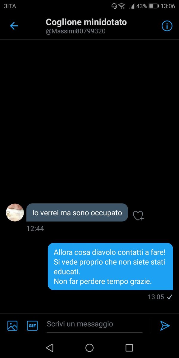 LovePotionAlpha's tweet photo. Ecco a voi il furbetto del giorno! Che prima contatta, in modo anche maleducato senza neanche salutare, dicendo di essere occupato, e poi pochi minuti dopo chiede chi volesse sottometterlo/umiliarlo. A voi giudicare. Io la chiamo mancanza di rispetto!

@FindomPolice113 https://t.co/17fUmFFHMP