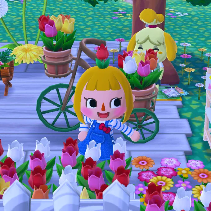 山田の頭にチューリップ生えるの最高? #ポケ森 