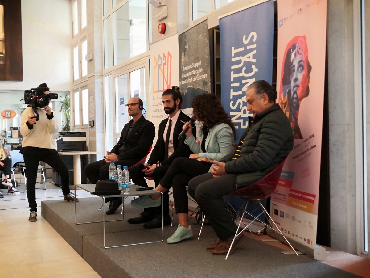InstitutFrLiban's tweet photo. #Endirect de l'#IFL - Table ronde | #Hommes & #féministes : un engagement improbable ? Avec Anthony Keedi, Éric Macé et @AklAwit, modérée par @JHaddadOfficial #FIF2020LB https://t.co/CUP10KgHIv
