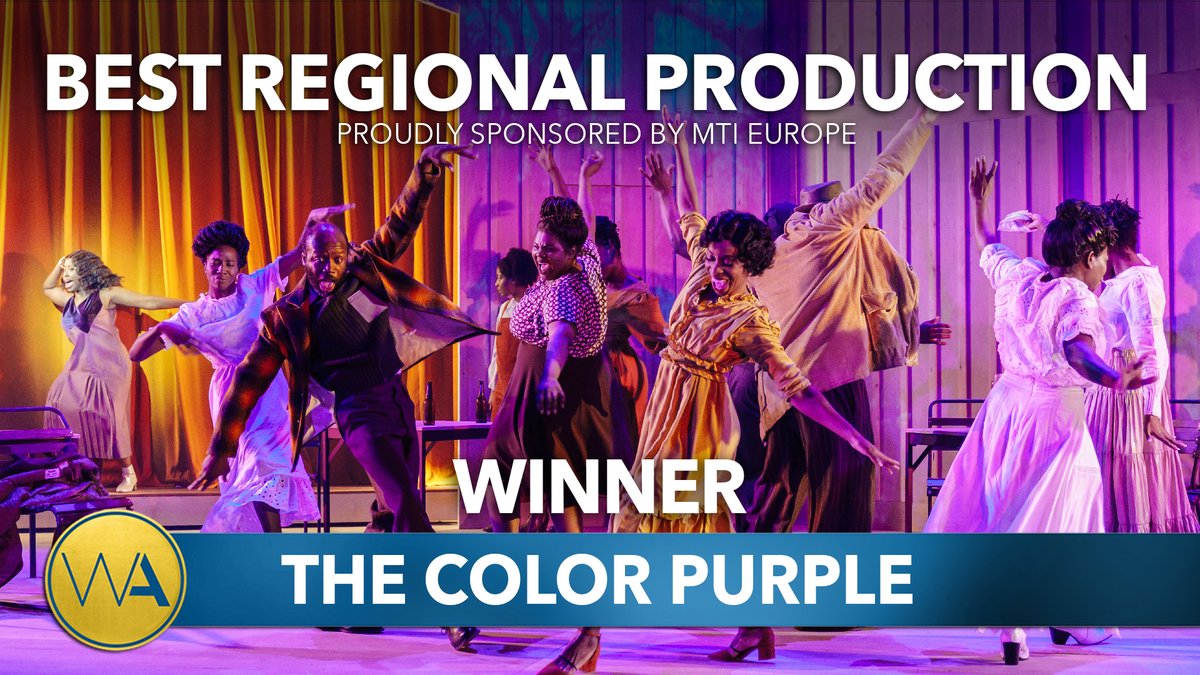 WhatsOnStage's tweet photo. The WhatsOnStage Award for Best Regional Production goes to The Color Purple #WOSAwards https://t.co/u2LaotpgcR