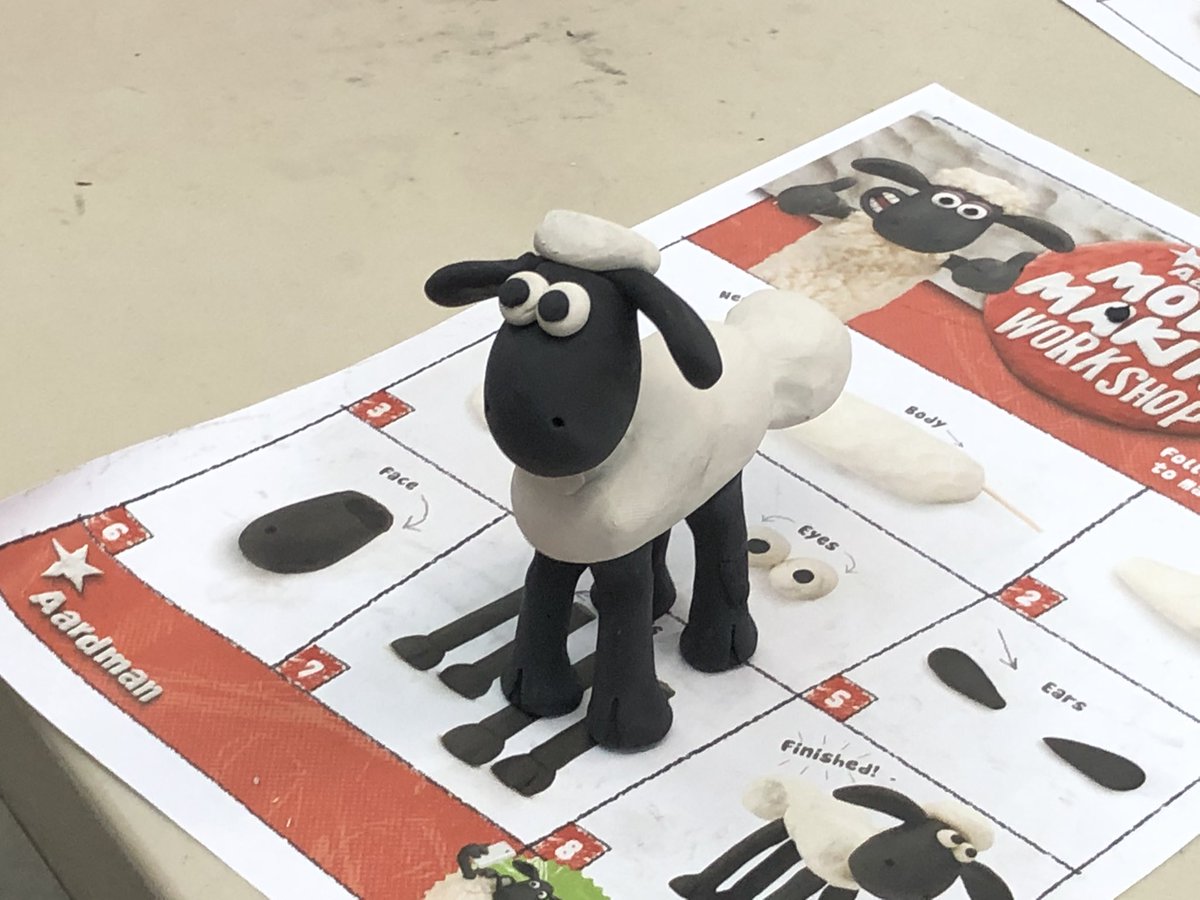 Fege76's tweet photo. Excellent afternoon spent making #shaunthesheep models. #aardmanworkshops https://t.co/jOnwghJ3Rh