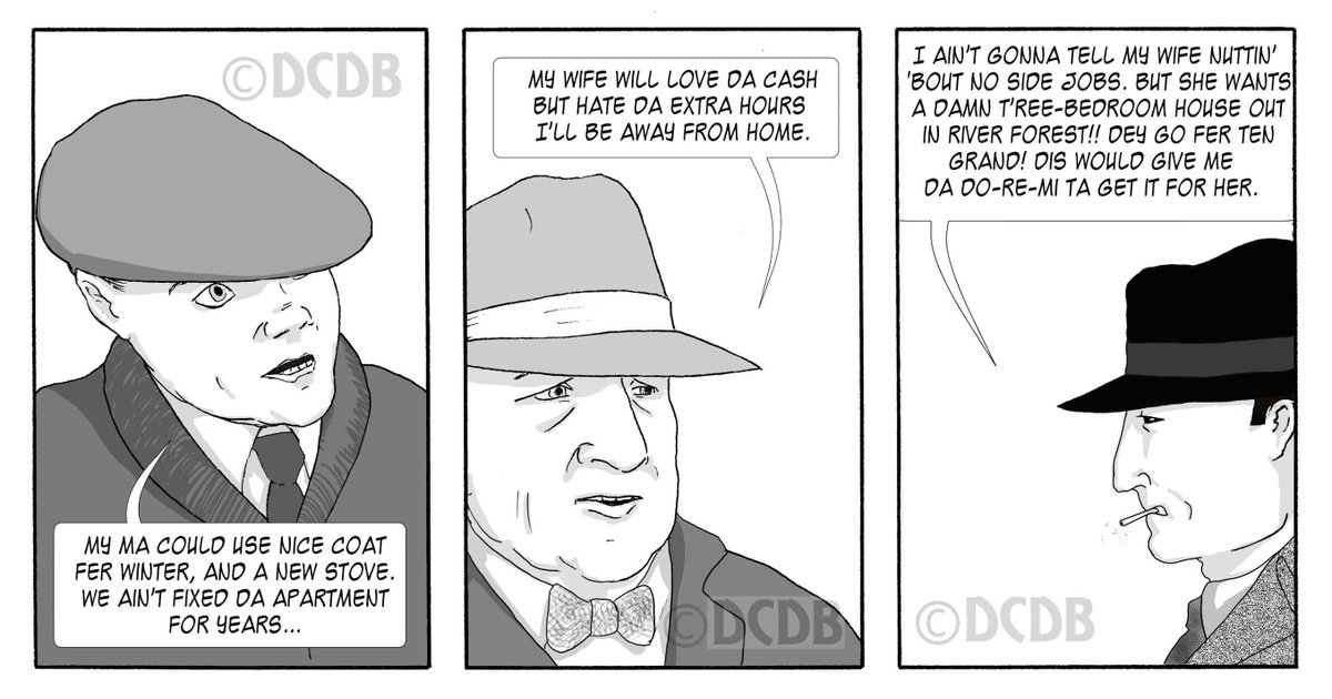 DeadCopsBureau's tweet photo. Page 6, Frames 2-4, of "The Brothers Grim," Episode 1 of the Dead Cops Detective Bureau graphic novel series, to be published in 2020. Art by Angela McElwain; story by Corinna Petry. #DeadCopsDetectiveBureau #DCDB #BrothersGrim #Bootlegging #SideHustle #DoReMe https://t.co/pX3OQobXZO