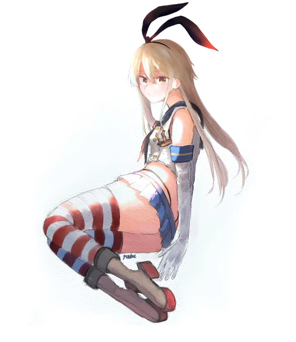 #艦これ版深夜の真剣お絵描き60分一本勝負
#艦これ版真剣お絵描き60分一本勝負_20200301

島風ちゃん 