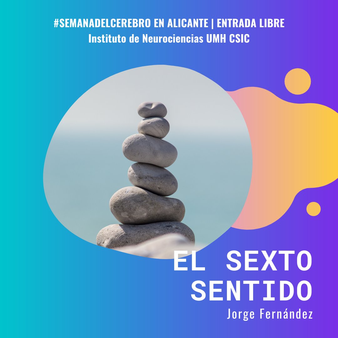 ¿Sabías que tienes un sexto sentido? 
No, no tiene nada que ver con los 👻

Jorge Fernández te lo explica en las mini-charlas de #divulgación durante la #semanadelcerebro. ¿Te atreves? 😗
