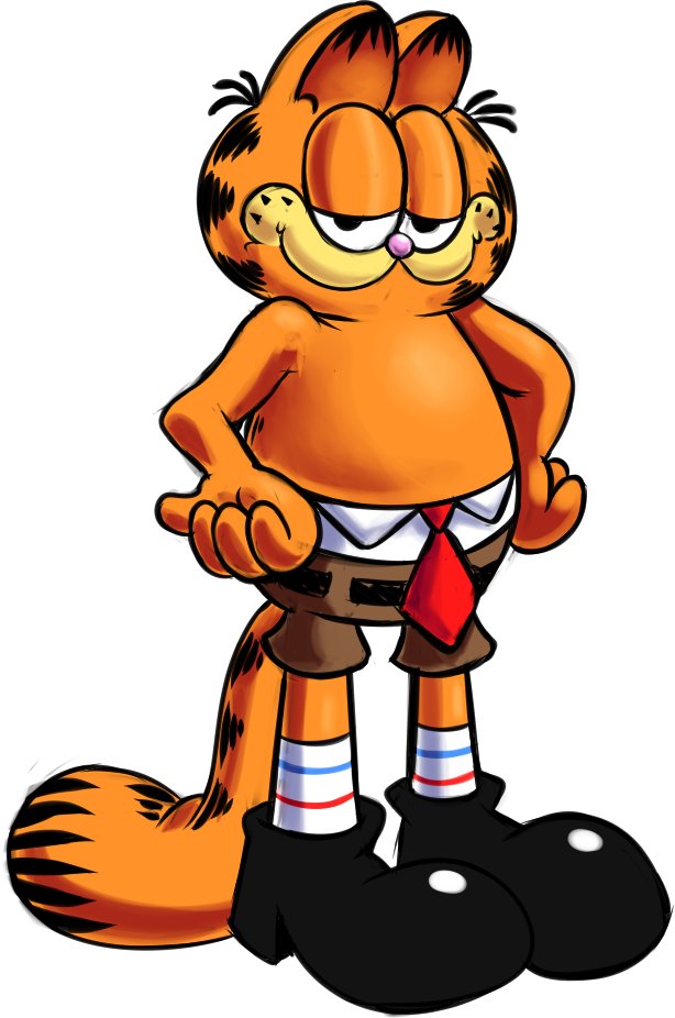 SuperWiiBros08 on X: Quick Doodle Commission for @okimjust a Garfield  Square Pants  / X