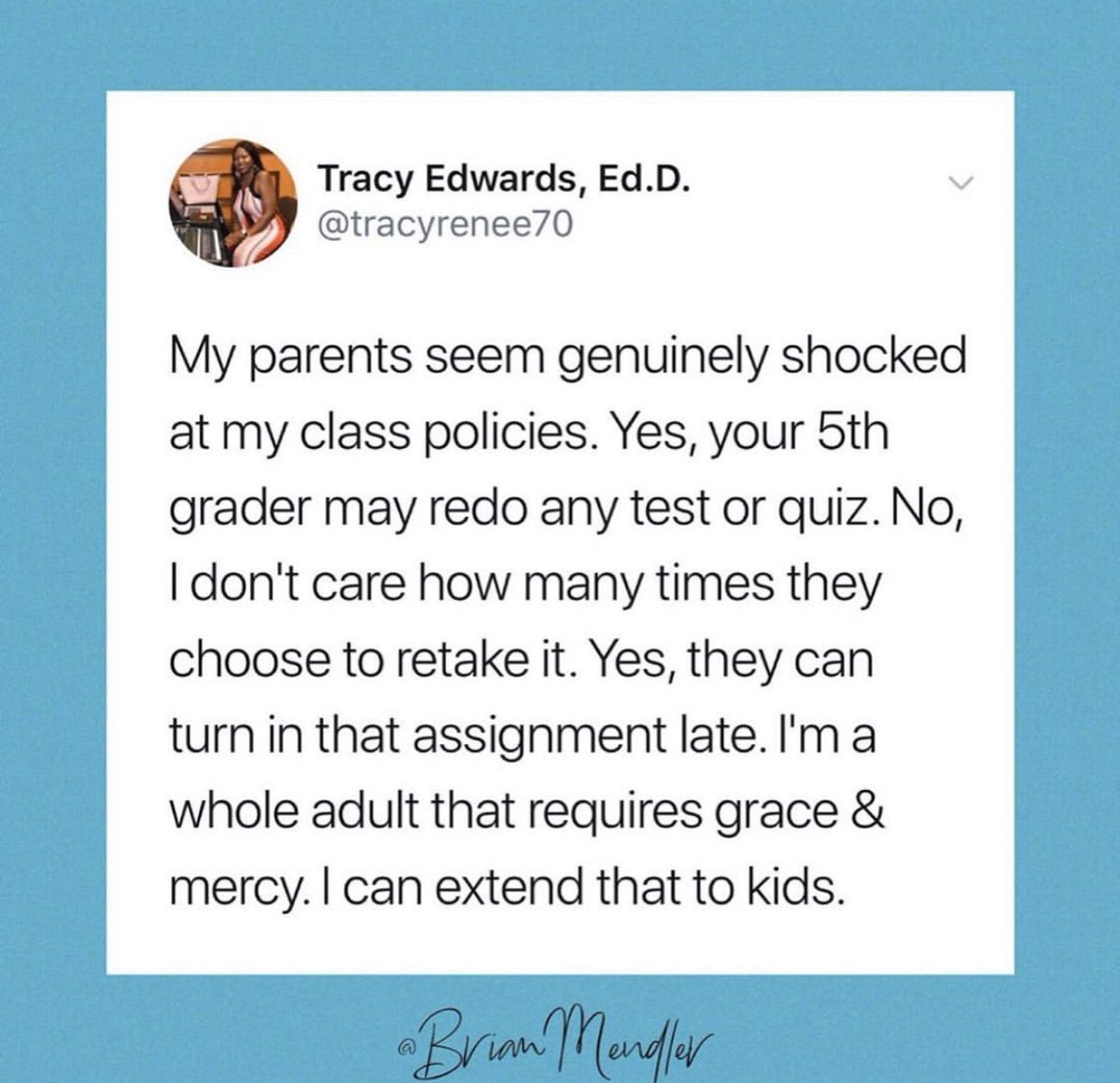 Imagine if all classrooms operated this way. Imagine the growth we’d see, the grit we’d help develop, and the learning that would truly take place. Not all kids learn at the same pace...nor do adults. #growthmindset #masterylearnig