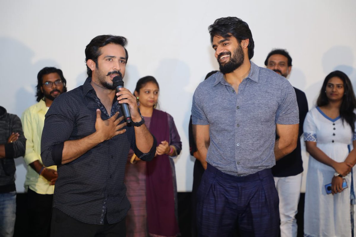 KartikeyaHCF's tweet photo. Our @ActorKartikeya graced #Samayame song special screening that featured @anchorravi_offl &amp; #TanujaGowda
All the best bro 😍❤ https://t.co/JBGCKZ3gRH