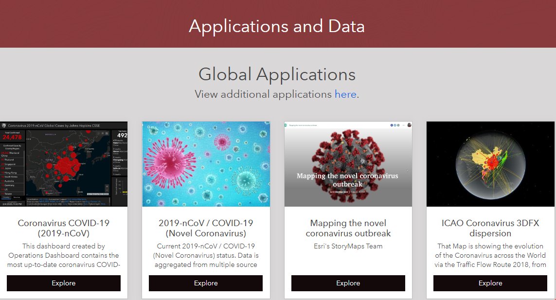 Esri_de's tweet photo. #COVIDー19 - Hier zeigt Esri, wie sich Apps und Datensätze nutzen lassen, um über die Ausbreitung des #Coronavirus zu informieren: https://t.co/b9F3BYC1nd https://t.co/AhqMOshhzj