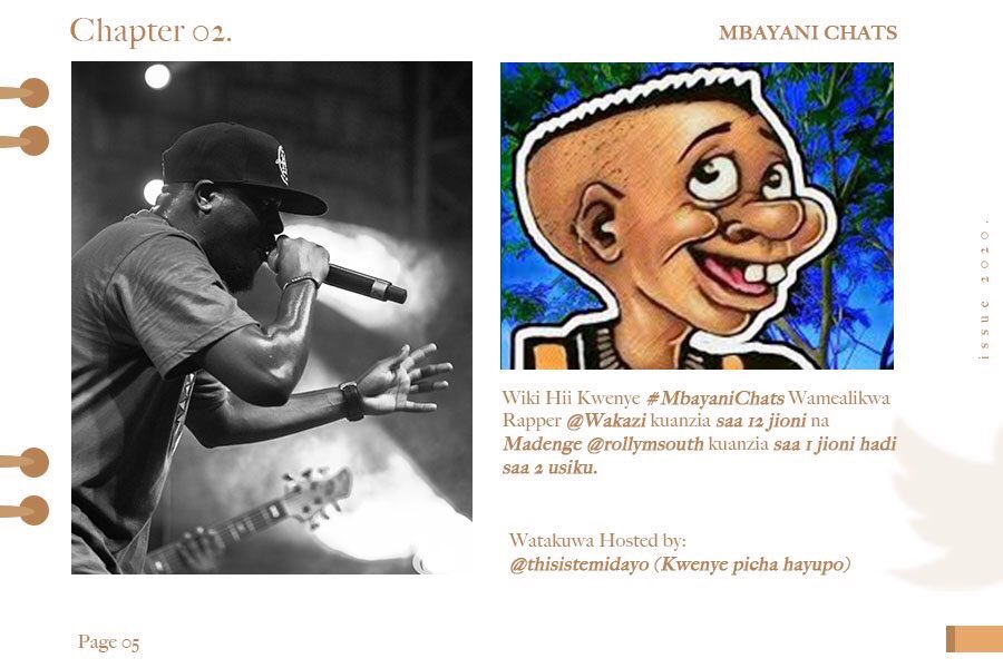 Wakazi's tweet image. 6pm leo tutakuwa Live on #MbayaniChats answering your questions. My homeboy @rollymsouth nae atakuwepo pia... LETS CHAT !! @mbayaniChats