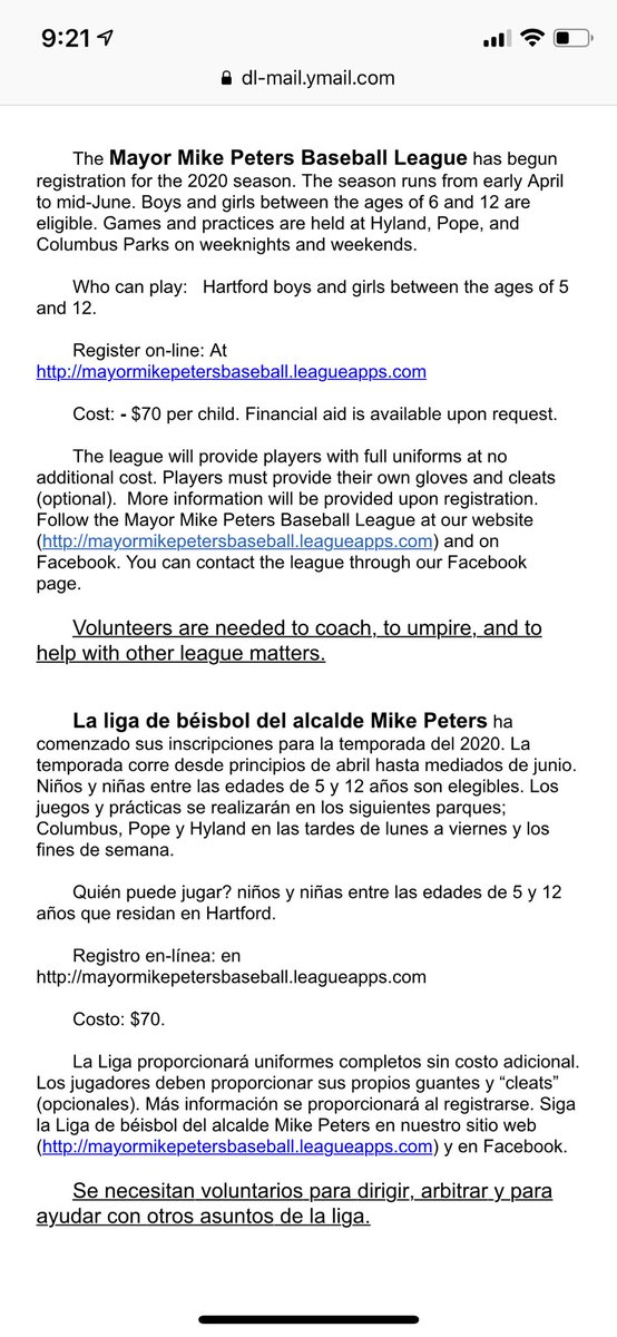 Baseball time is here!! See info below for ages 6 to 12. More info to follow for 13 to 15 year olds <a href="/HPSAthleticsCT/">HPS ATHLETICS</a> <a href="/kennelly_school/">Kennelly School</a> @dannicelli10 <a href="/IreneRietze/">Irene Psaras Rietze</a> <a href="/sandhartford/">S.A.N.D. School Of Excellence</a> <a href="/KCope23/">Kevin C.</a> <a href="/ufo456/">Luis 49er Burgos!</a> @bnice627 <a href="/CoachVeras22/">Nel Veras</a> <a href="/McdonoughmsB/">McDonough Middle School</a> <a href="/DwightBellizzi/">DwightBellizzi</a> <a href="/ELAMSHPS/">Expeditionary Learning Academy at Moylan School</a> <a href="/magnet_south/">Breakthrough Magnet School South</a>