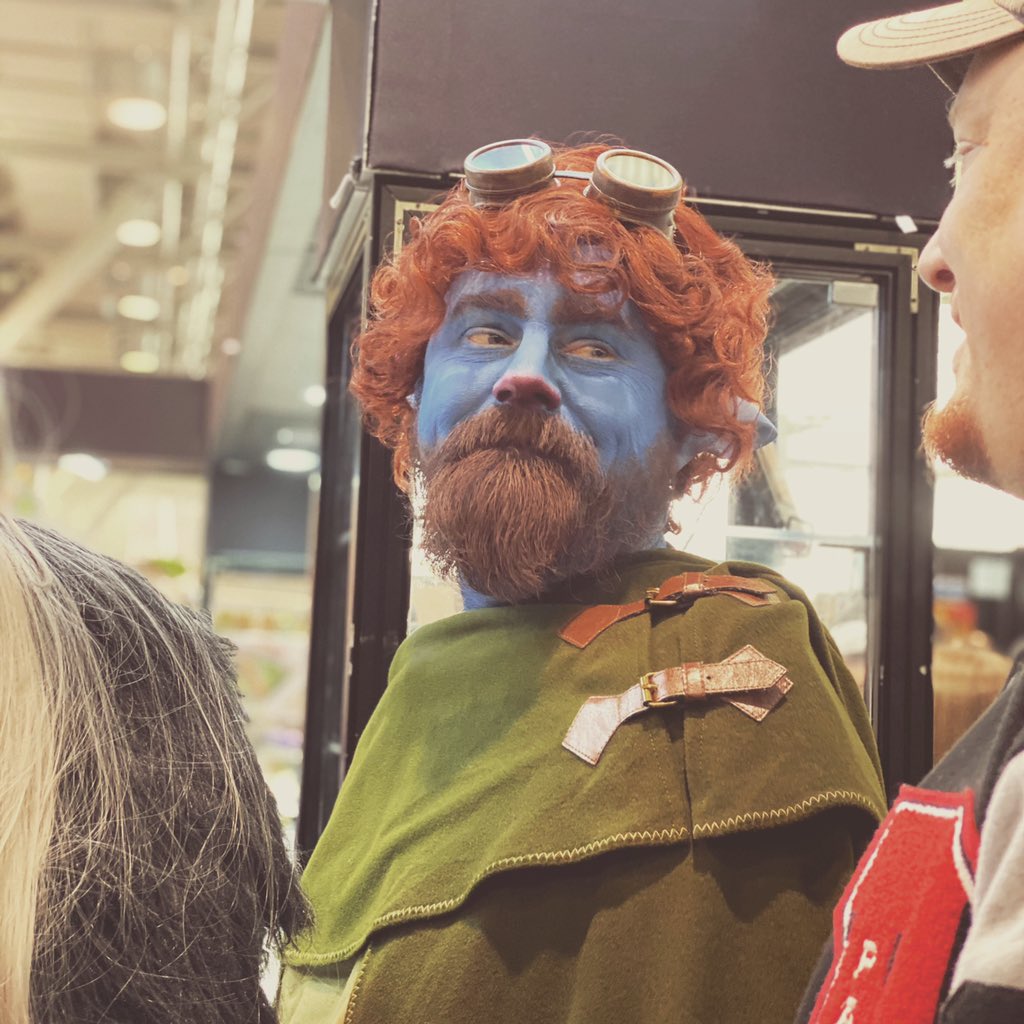 millettant's tweet photo. Yesterday at PAX, Erik got to wear his Pumat Sol, respectfully.
#PAXEast2020 #CriticalRole #CriticalRoleCosplay #Critters #PAXEast https://t.co/snZZKNBamg