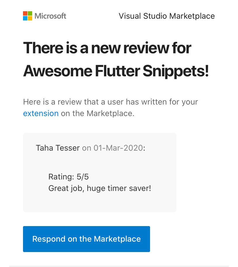 neevash's tweet image. Reading this definitely made me smile, over 180,000 downloads on the #vscode marketplace and all great reviews. 

Thank you to all the devs and contributors who took the time to download, fork or leave a review :) 

marketplace.visualstudio.com/items?itemName…

#Flutter #vscode