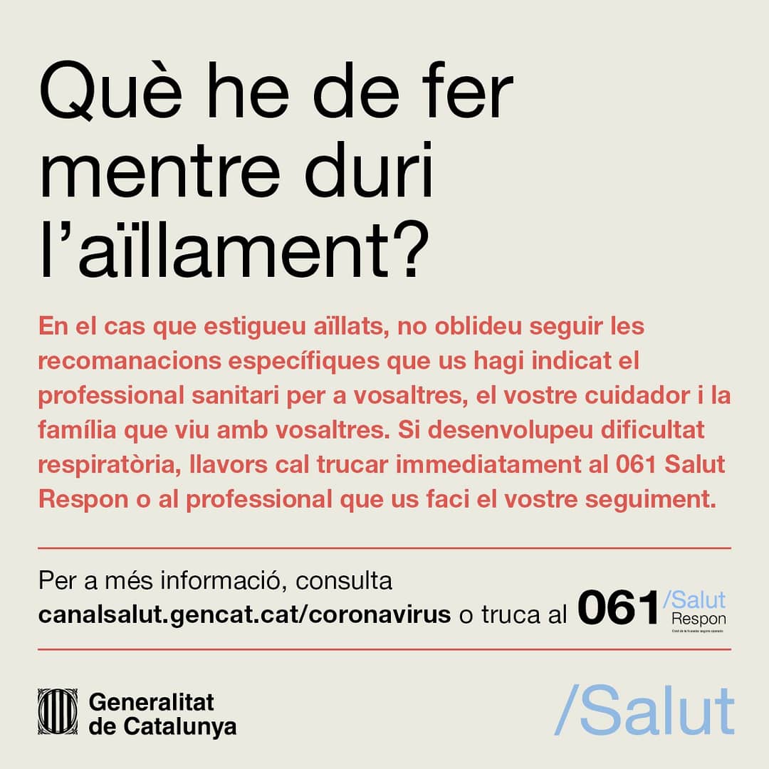 salutcat's tweet photo. Aïllar-se a casa 🏠 amb símptomes lleus de #coronavirus SARS-COV-2, per indicació mèdica, és una responsabilitat que té la ciutadania per evitar el contagi d'amics i veïns

🔹 Què passa si m'han indicat aïllament al meu domicili❓
🔹 Què he de fer mentre duri l'aïllament❓ https://t.co/sHmkavuukF