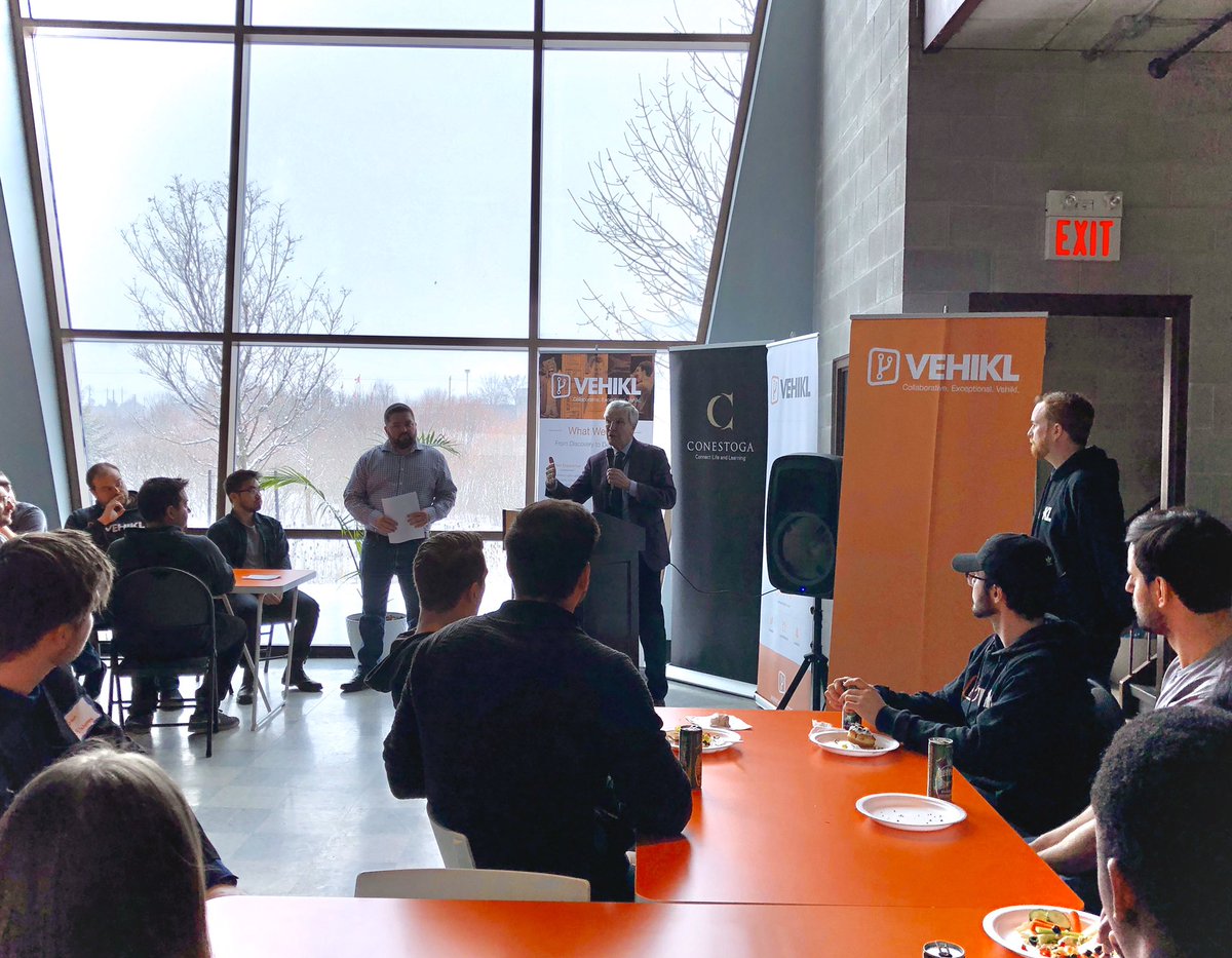 A big thank you to <a href="/ConestogaC/">Conestoga College</a> for celebrating us at the Conestoga@Vehikl event. We are thankful and proud to partner with Conestoga College, and look forward to more opportunities to make our community better!