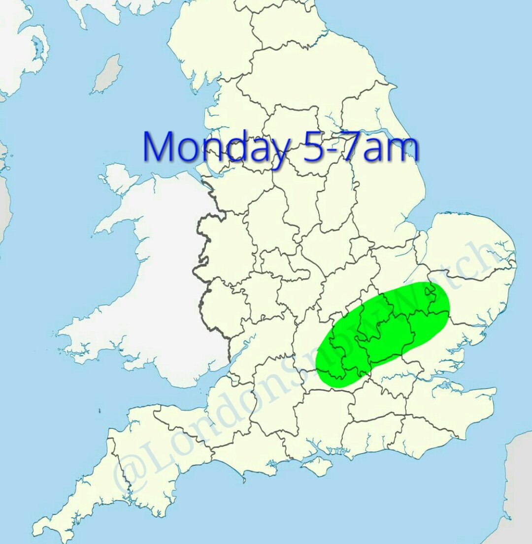 LondonSnowWatch's tweet photo. It's barely worth the mention, but this is where rain may *briefly* start to fall as sleet or snow into early Monday morning #flakeWatch
Probably as case of sleet at lower levels and a few flurries higher up https://t.co/Bnn4NmPaRj