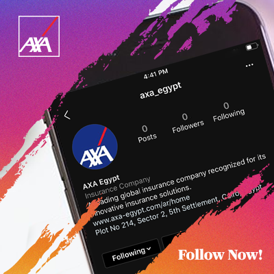 تابعونا الأن على Instagram من خلال حسابنا الرسمي instagram.com/axa_egypt/