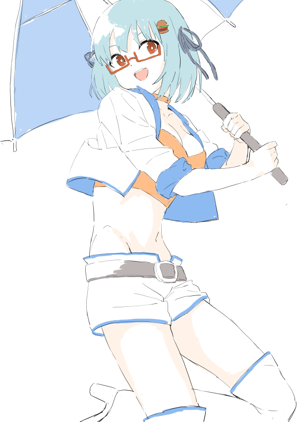 「ちょっとまえに話題になったレースクイーンハンバーガーちゃんを描きました 」|木村本質のイラスト