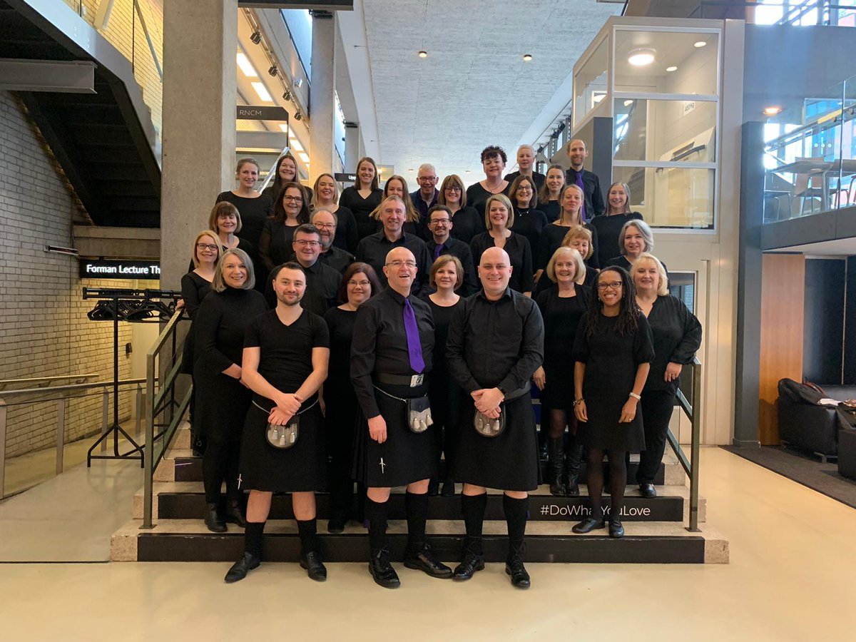 ScottishChoir's tweet image. Now settled in pre rehearsal mode @RNCMvoice @mcrchoralcomp #MACC2020 #edinburghpolicechoir #choirlife #epc