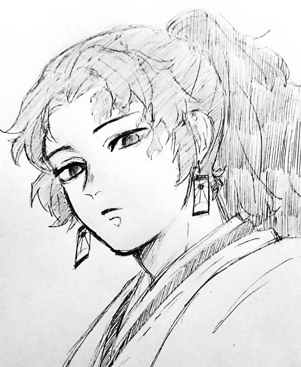 ☜最初に描いた縁壱さん
                        1ヶ月後の縁壱さん☞ 