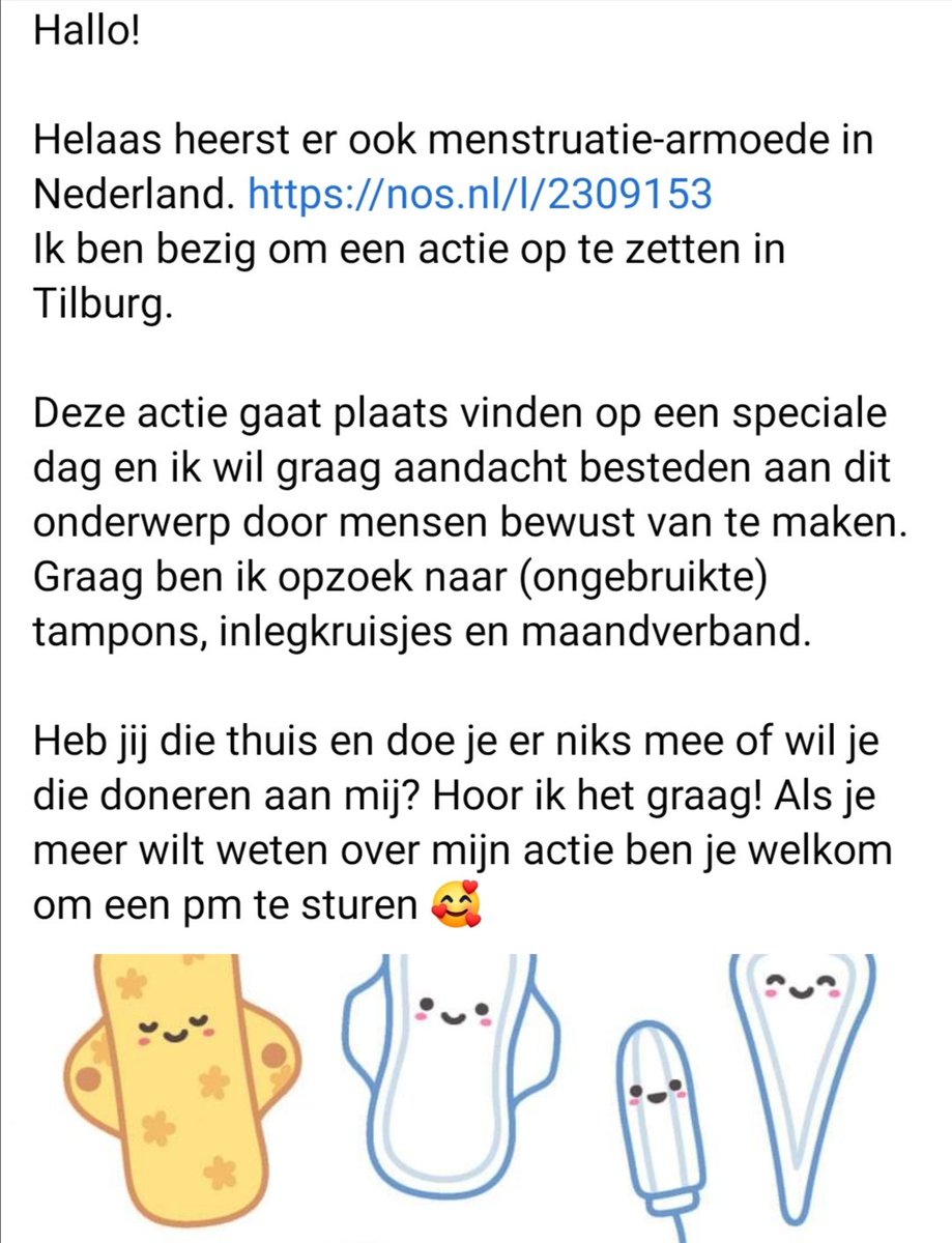 KimMathura's tweet image. Wie kan mij helpen met (ongebruikte) #tampons, #inlegkruisjes, #maandverband? #menstruatie #armoede #Tilburg #actie