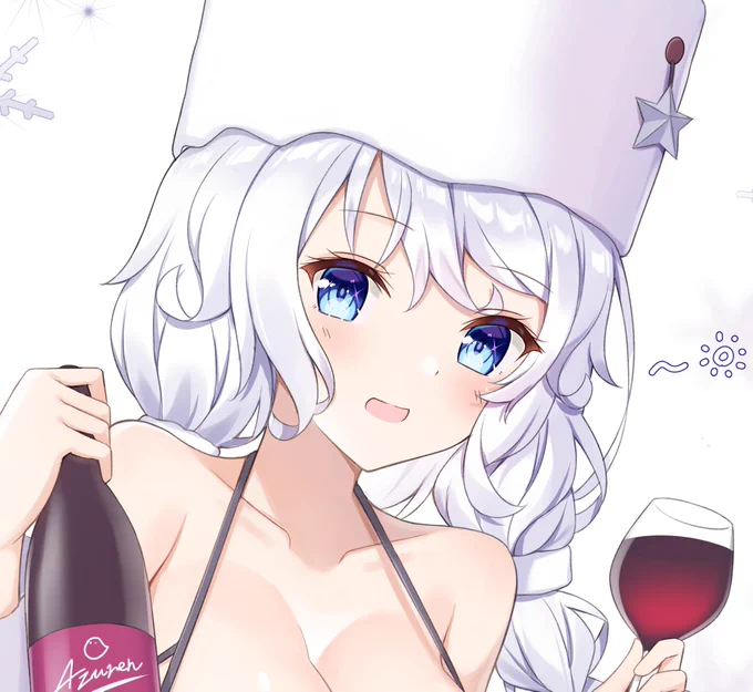 指揮官も一杯どうです?
#アズールレーン #アヴローラ 